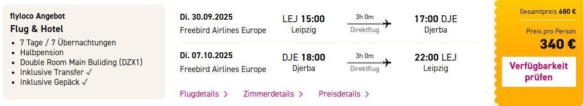 Tunesien Zenon Hotel Djerba Angebot