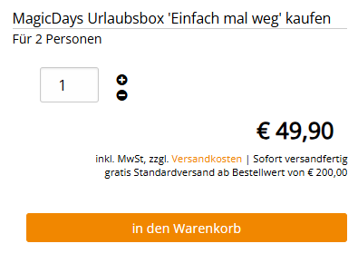 Urlaubsbox Geschenkidee