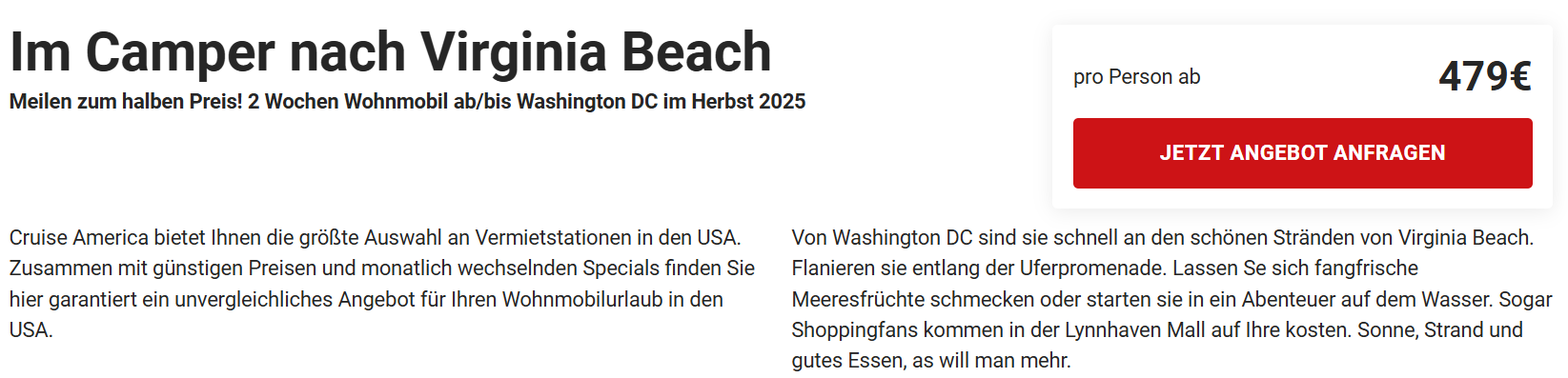 USA Reise Angebot