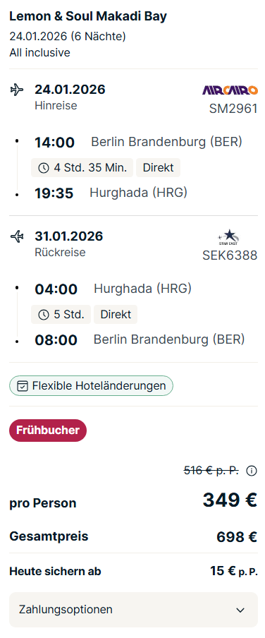 Ägypten Reise Angebot