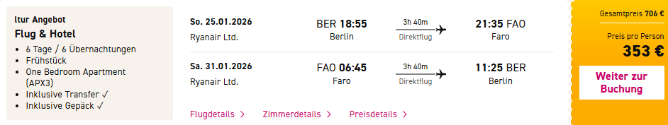 Algarve Pauschalangebot