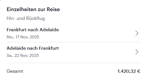 Australien Flug Angebot