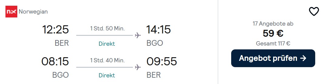 Bergen Flug