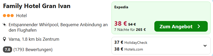 Bulgarien Hotel Angebot