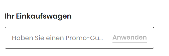Costa Kreuzfahrten Gutscheinfeld für Promo Codes