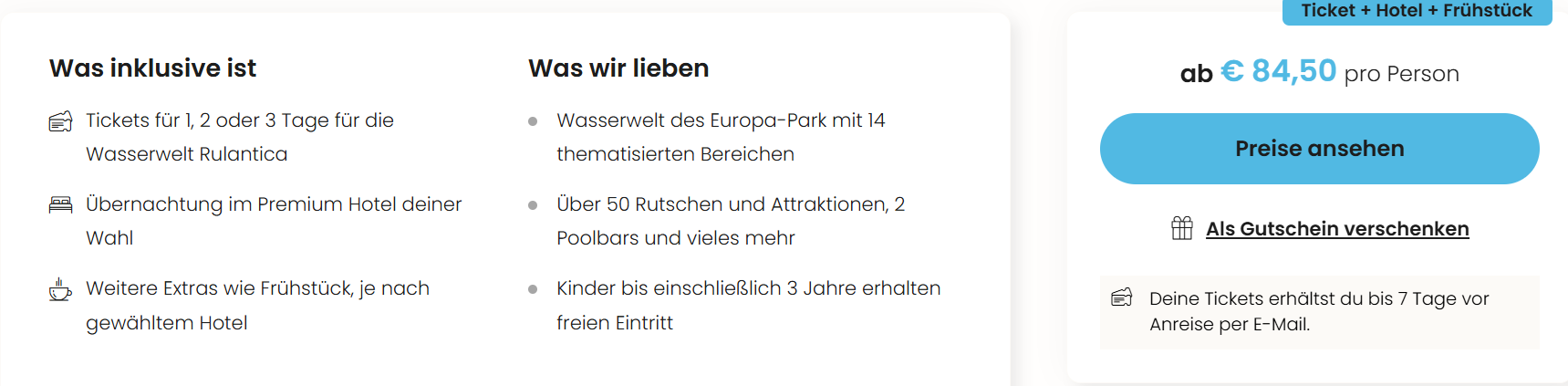 Deutschland Freizeitpark Angebot