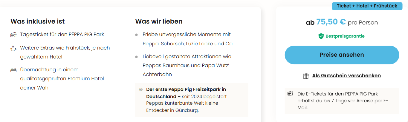 Deutschland Park Angebot