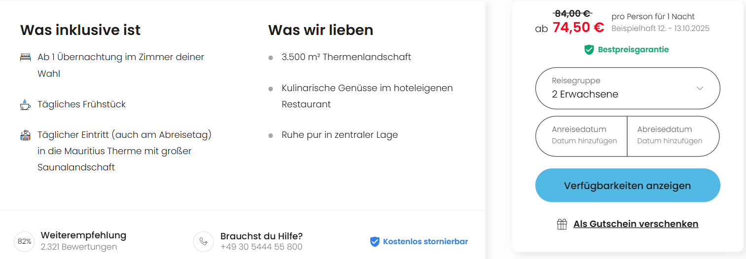 Deutschland Therme Angebot