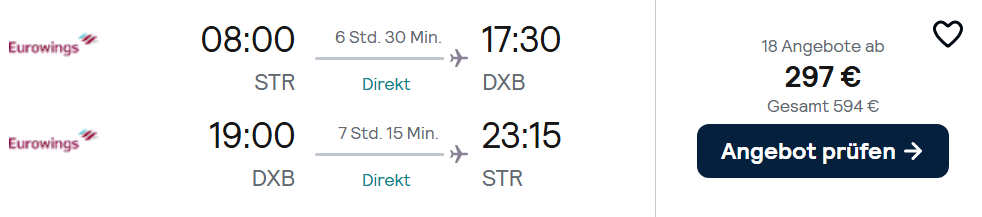 Dubai Flug Angebot