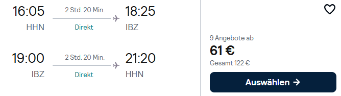 Ibiza Flugangebot