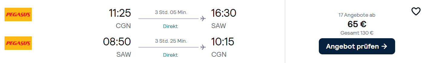 Istanbul Flug Angebot