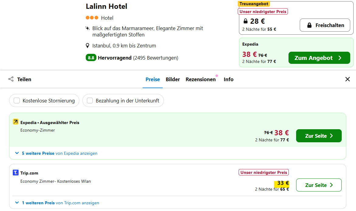 Istanbul Hotel Angebot