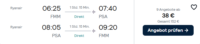 Italien Flug Angebot