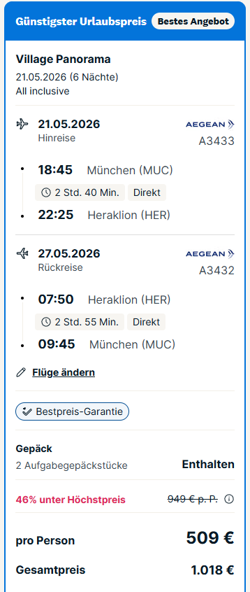 Kreta Reise Angebot