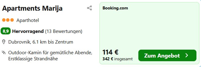 Kroatien Hotel Angebot