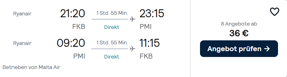 Mallorca Flug Angebot