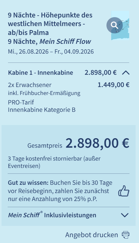 Kreuzfahrt Angebot