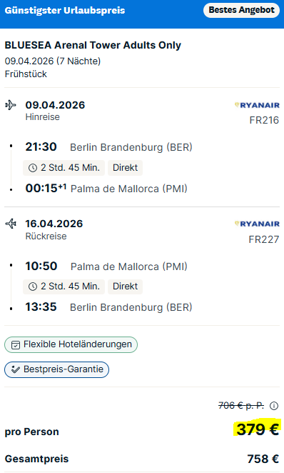 Mallorca Pauschalangebot