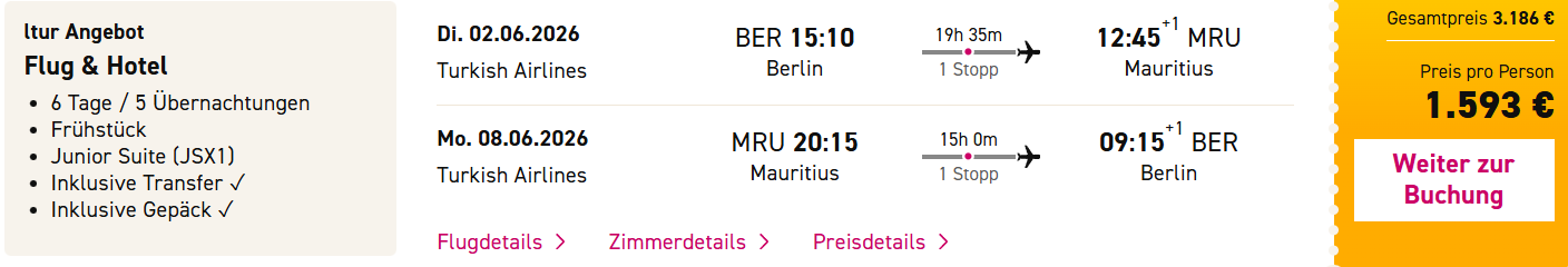 Mauritius Pauschalreise Angebot