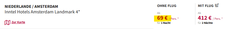 Niederlande Hotel Angebot