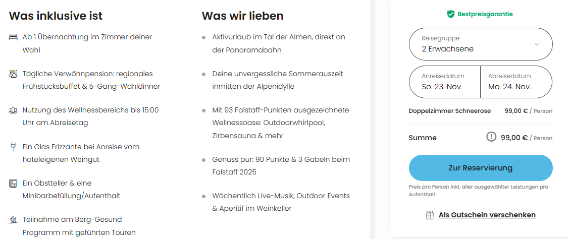 Österreich Hotel Angebot