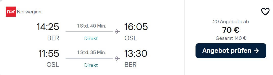 Oslo Flug kombi