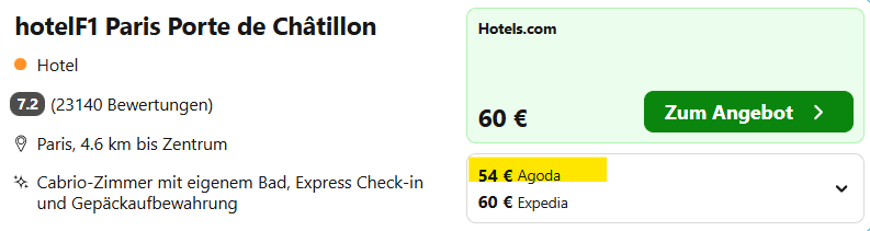 Paris Hotel Angebot