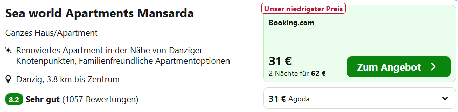 Danzig Hotel Angebot
