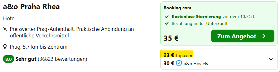 Prag Hotel Angebot