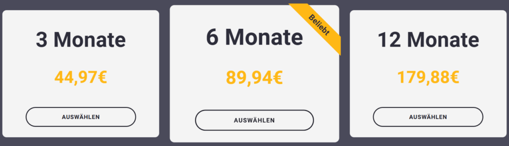 Readly Geschenkkarten Optionen