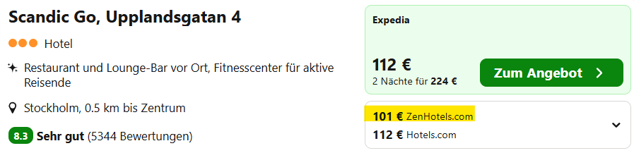 Stockholm Hotel Angebot
