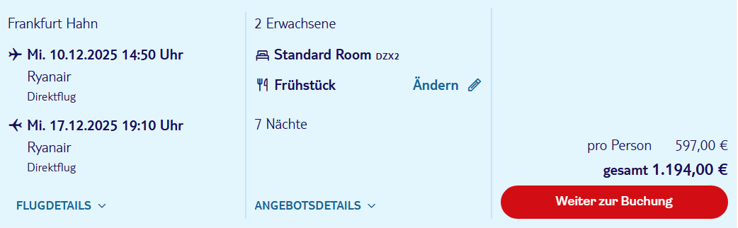 Teneriffa Reise Angebot