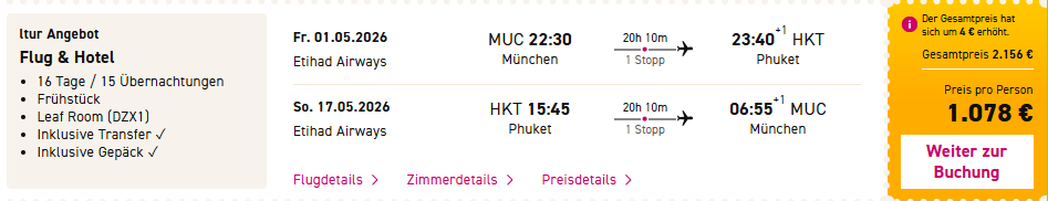 Thailand Pauschalangebot