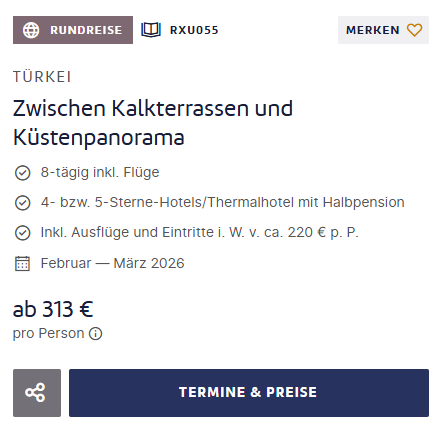 Türkei Rundreise Angebot