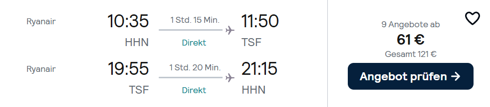 Venedig Flug Angebot