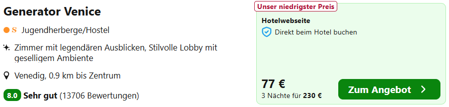 Venedig Hotel Angebot