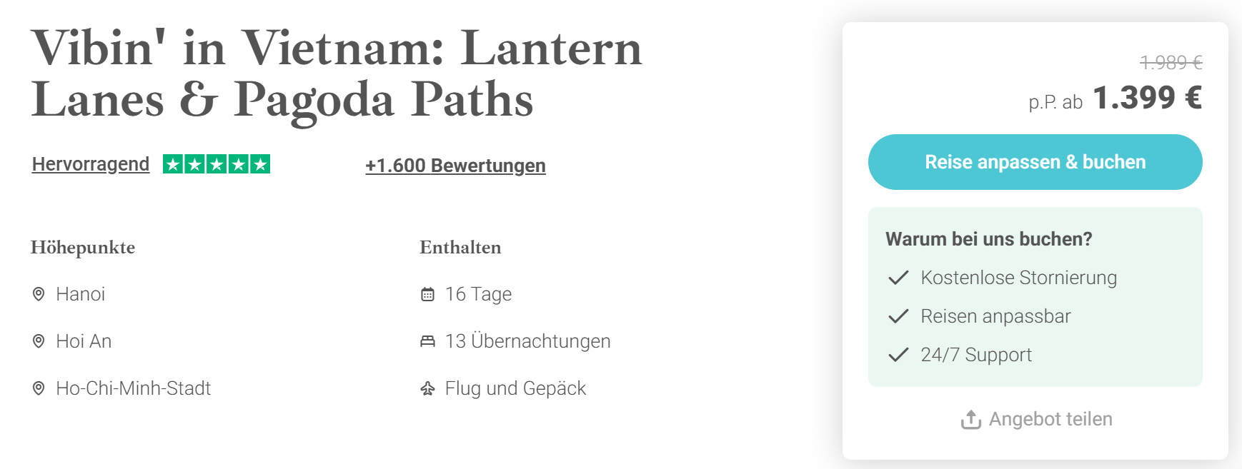 Vietnam Rundreise Angebot