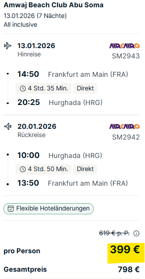 Ägypten Pauschalreise Angebot