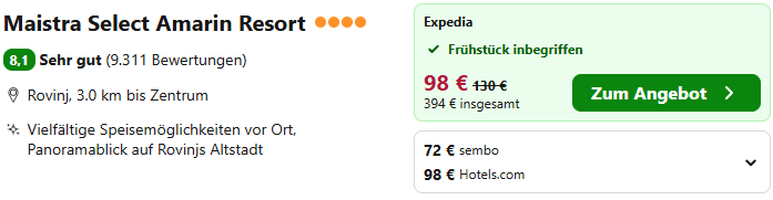 Istrien Hotelangebot