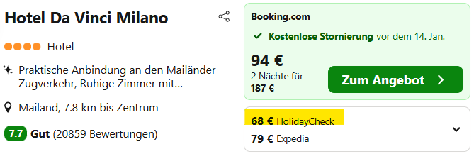 Mailand Hotel Angebot