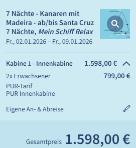 Kanaren - Madeira Kreuzfahrt