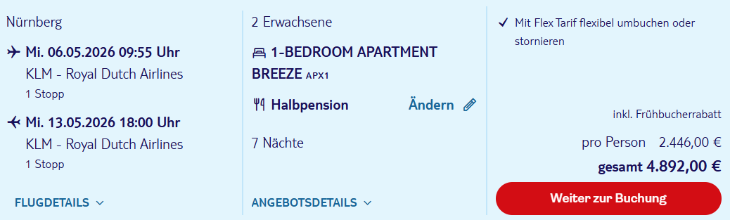 Curacao Reise Angebot