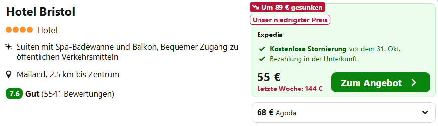 Mailand Hotel Angebot