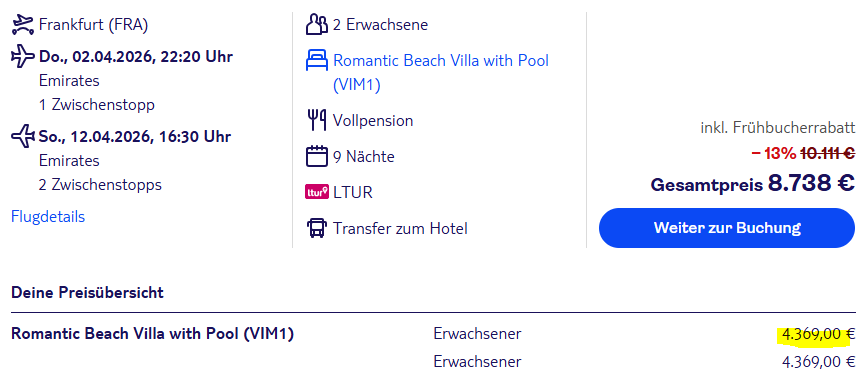 Malediven Pauschalangebot