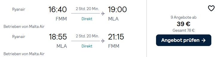 Malta Flug