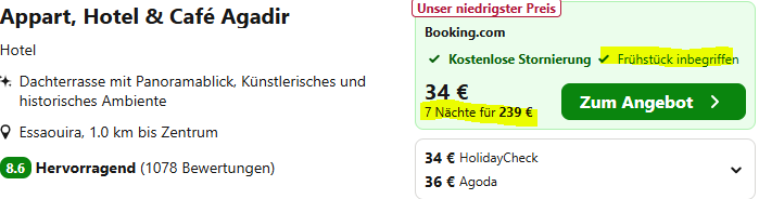 Marokko Kombi Angebot