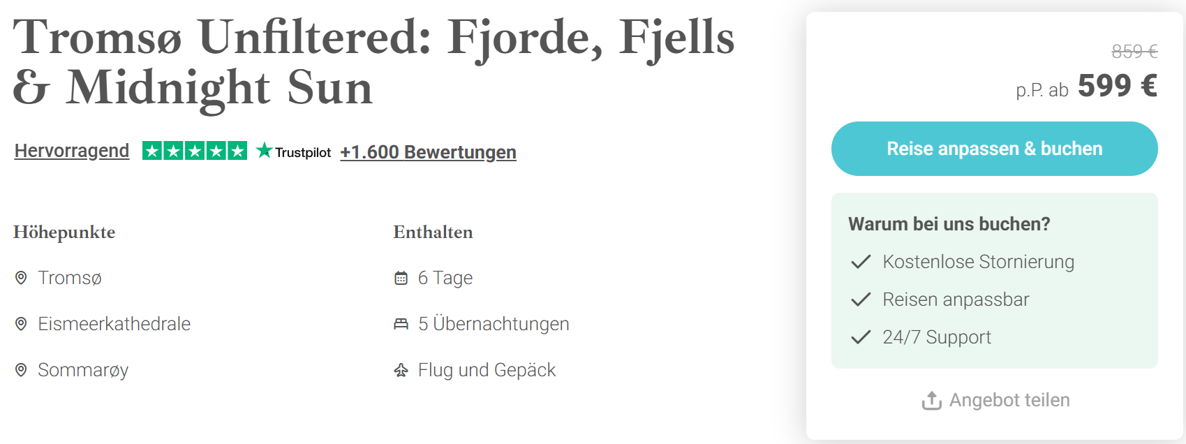 Norwegen Reise Angebot