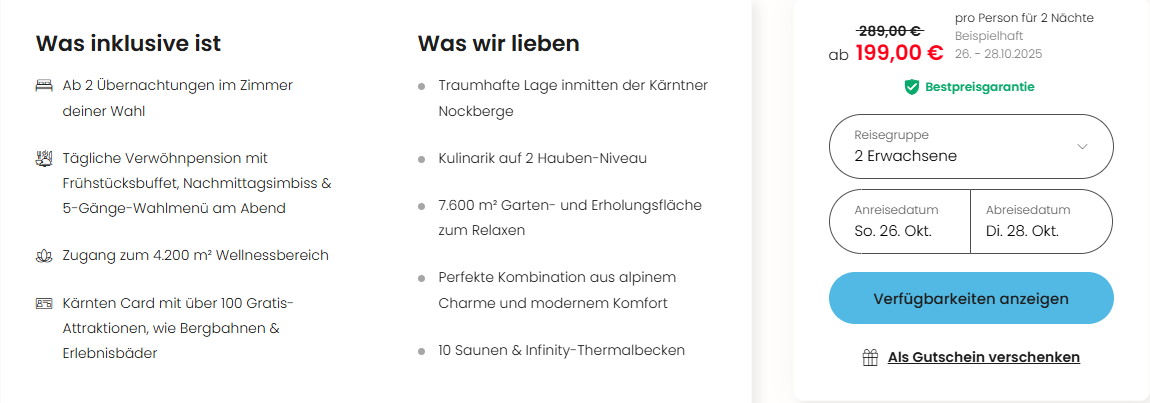 Österreich Hotel Angebot