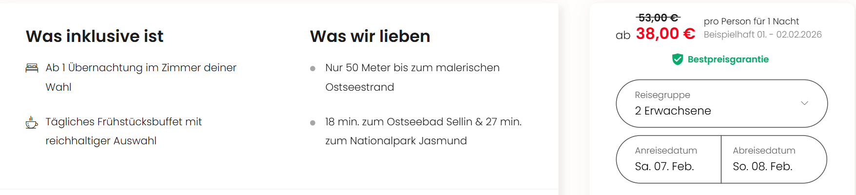 Ostsee Hotel Angebot