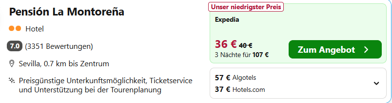 Sevilla Hotel Angebot